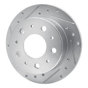 Ram Promaster 2500 Brake Rotor (1) - Rear Left - R1 Concepts - Drilled & Slotted - Silver - `14-`21
